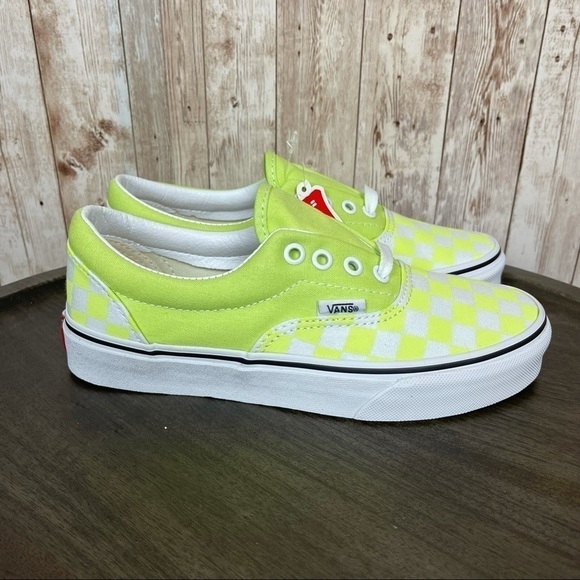 Vans Era Checkerboard “Sharp Green” Sneaker Sz 6.5 - Picture 3 of 9